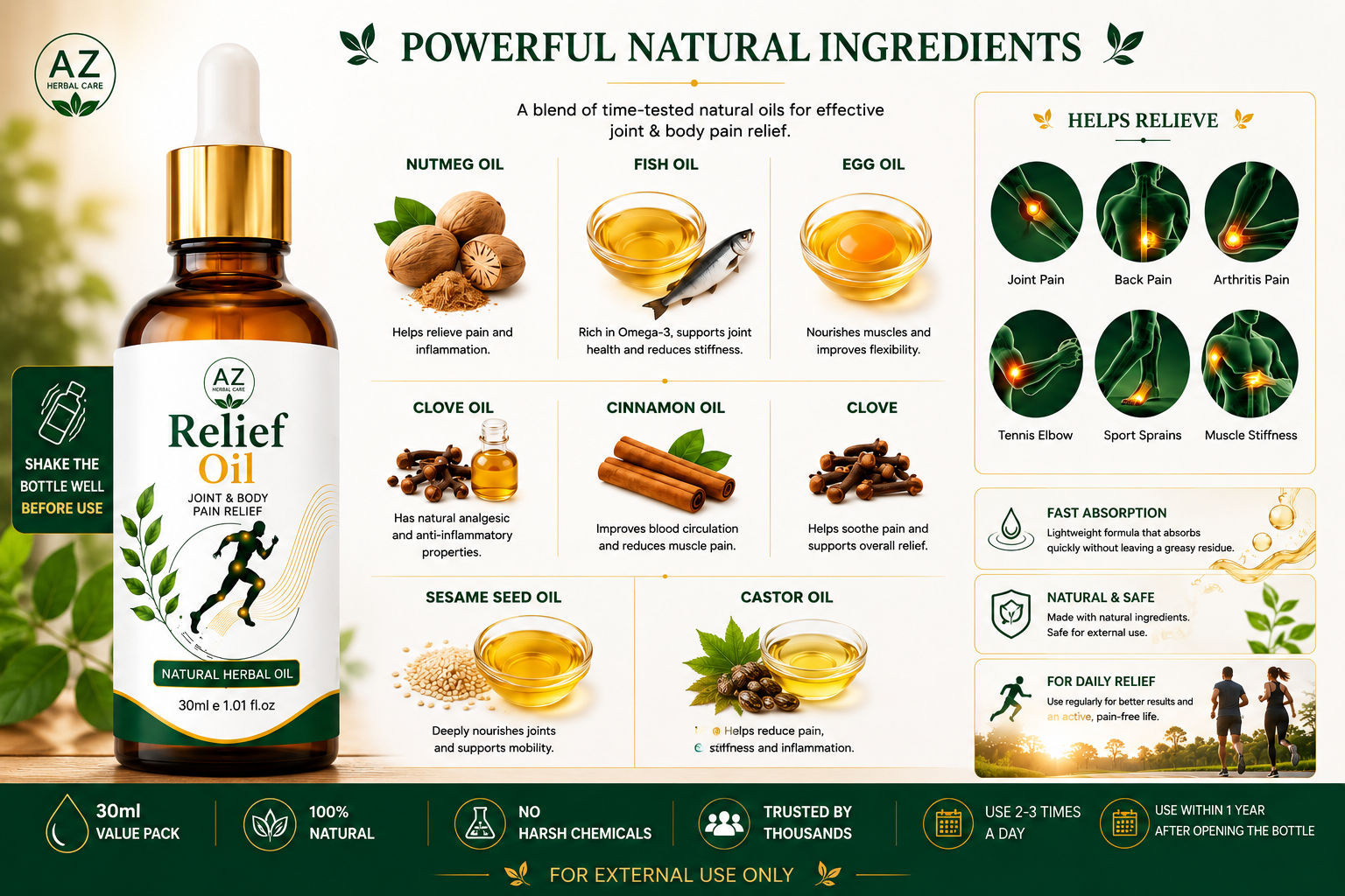 Relief Oil powerful natural ingredients and helps relieve information